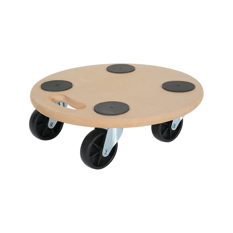 圆形密度板小推车带3寸PP轮