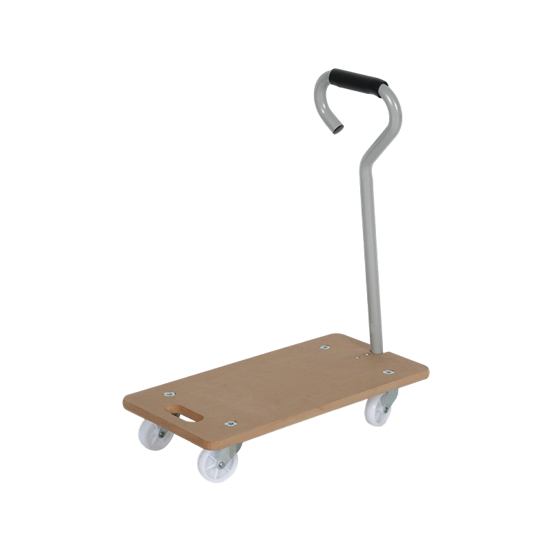密度板折叠手推车带PP白轮和手柄