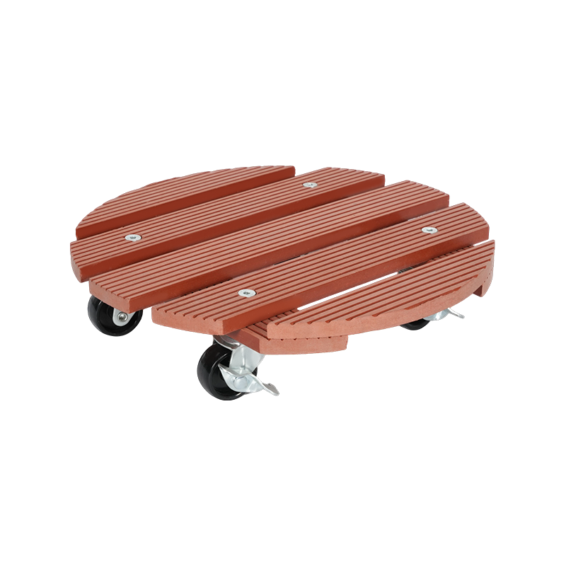 圆形木塑板花架植物架带38mmPP轮