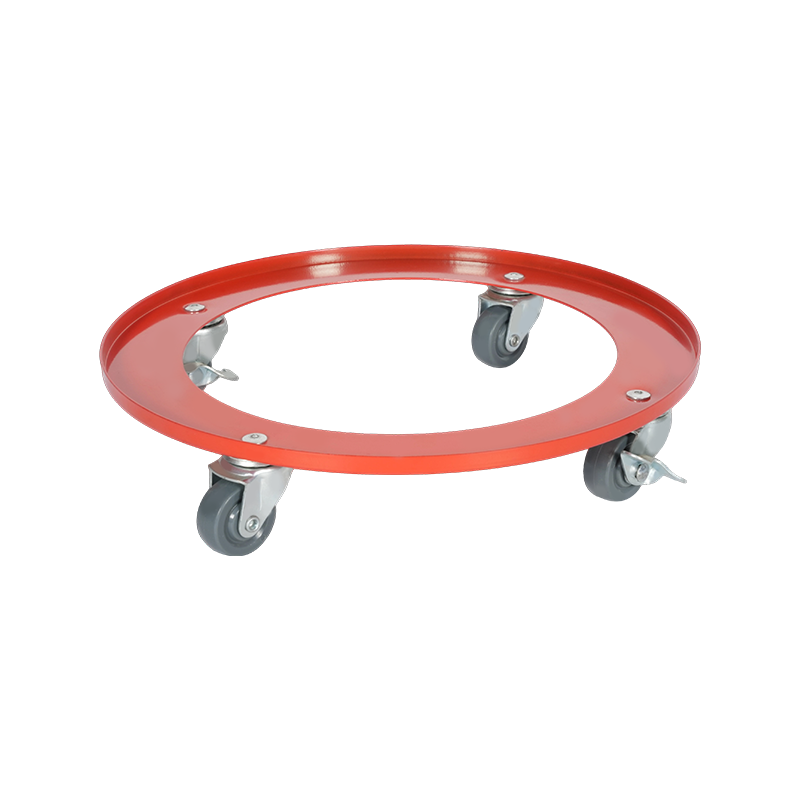 圆形金属圆盘式煤气罐搬运车带50mmTPR轮