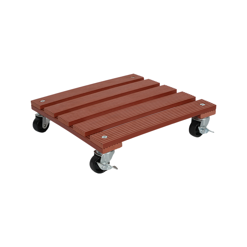 正方形木塑板花架植物架带38mmPP轮