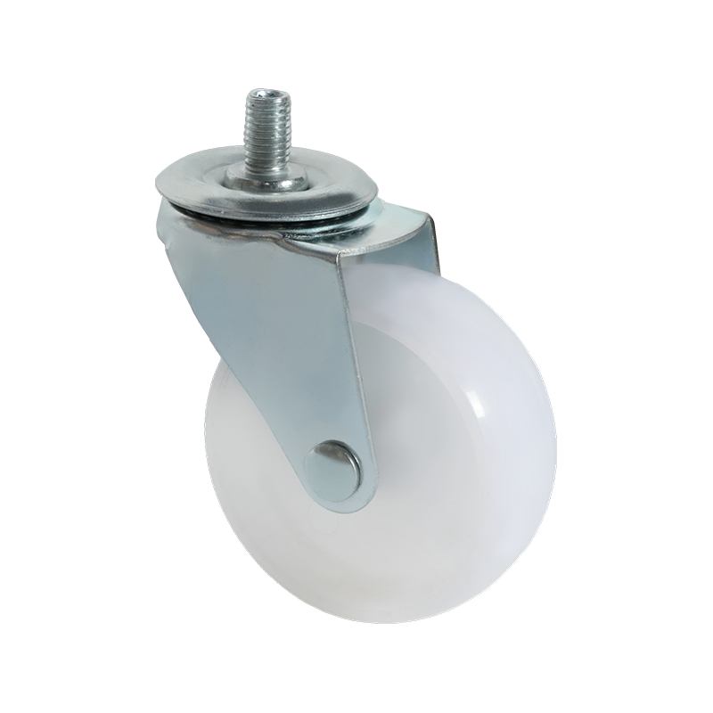 3寸螺杆PP白色脚轮