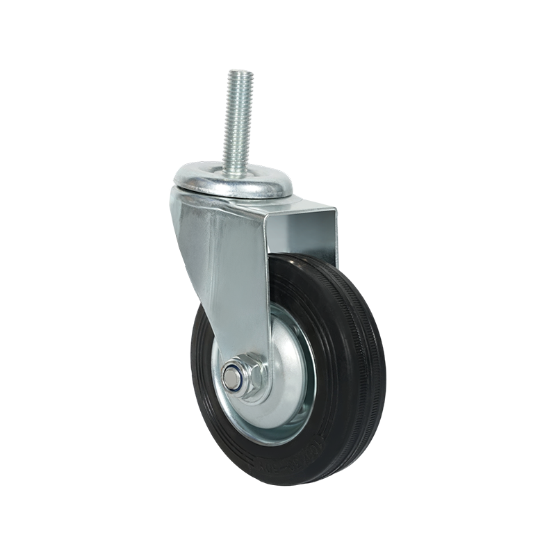 4寸螺杆橡胶脚轮