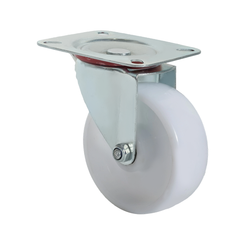 4寸平板PP白色脚轮