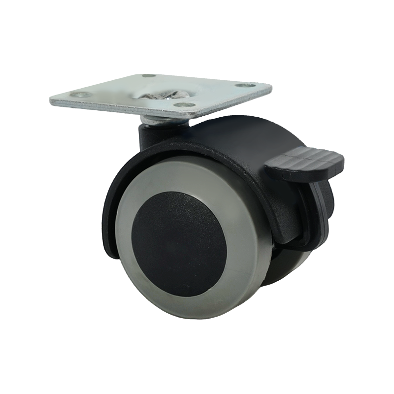 40MM平板TPR家具脚轮带刹车